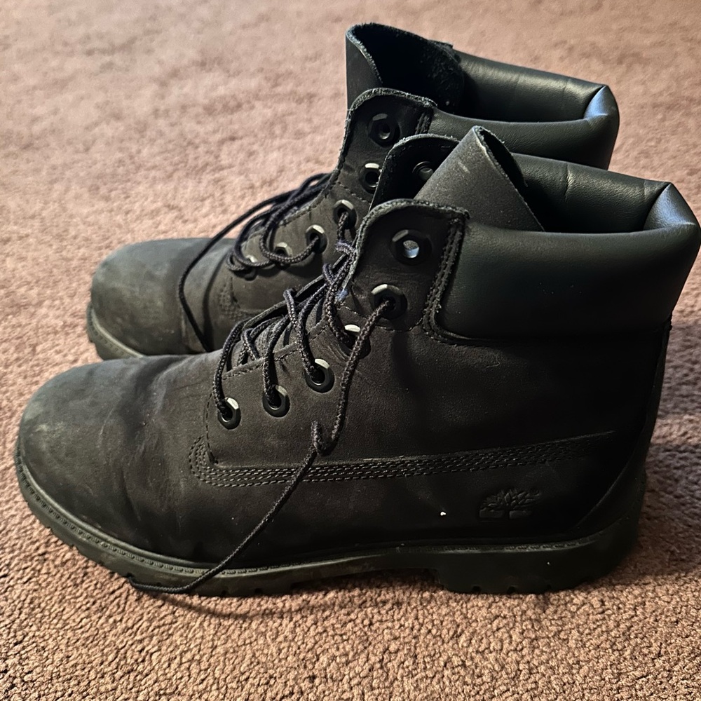 Black suede timberlands